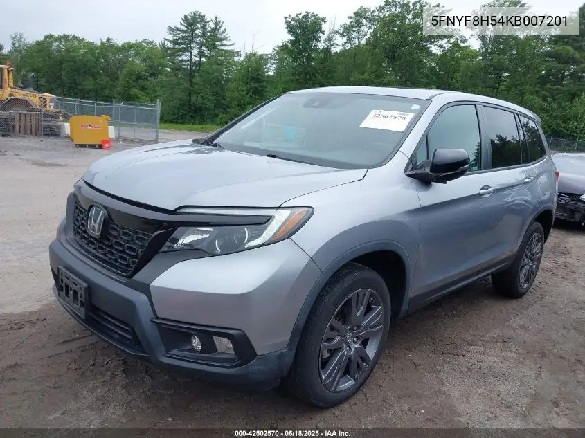 2019 Honda Passport Ex-L VIN: 5FNYF8H54KB007201 Lot: 42502570