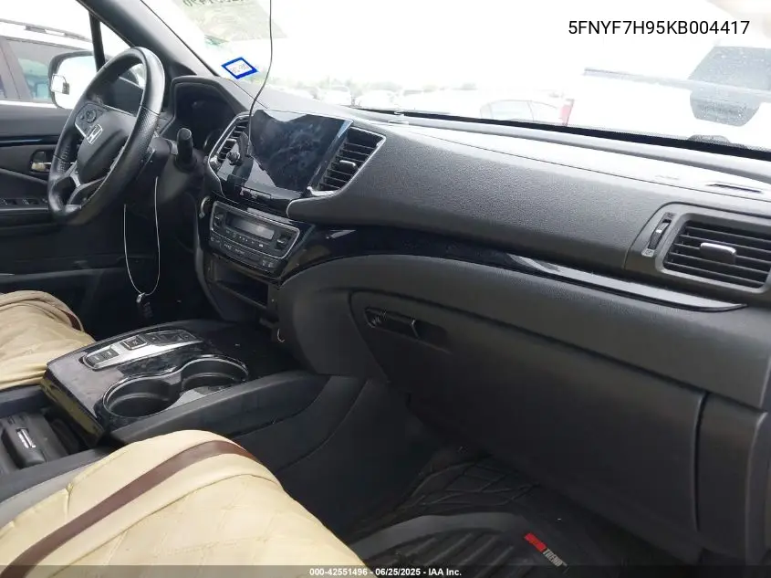 2019 Honda Passport Touring VIN: 5FNYF7H95KB004417 Lot: 42551496