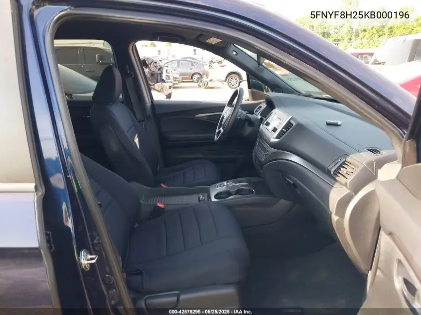 2019 Honda Passport Sport VIN: 5FNYF8H25KB000196 Lot: 42576295