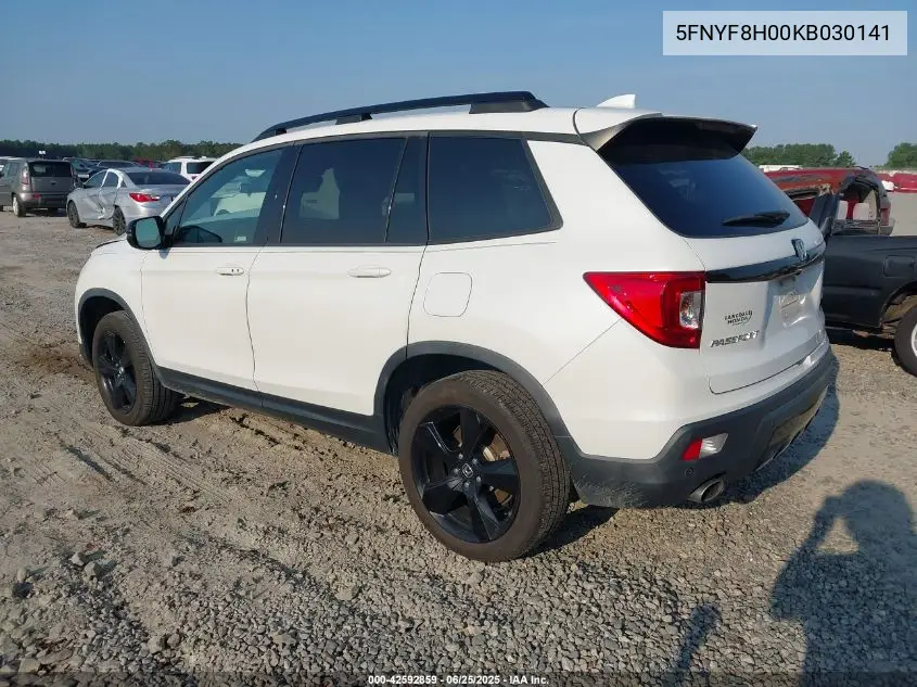 2019 Honda Passport Elite VIN: 5FNYF8H00KB030141 Lot: 42592859