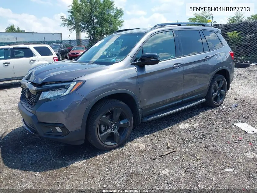 2019 Honda Passport Elite VIN: 5FNYF8H04KB027713 Lot: 42688112