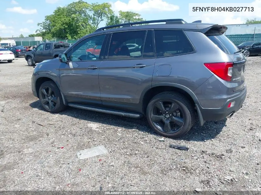 2019 Honda Passport Elite VIN: 5FNYF8H04KB027713 Lot: 42688112