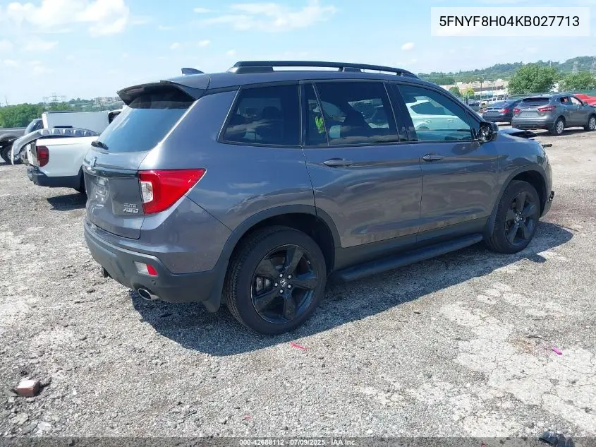 2019 Honda Passport Elite VIN: 5FNYF8H04KB027713 Lot: 42688112