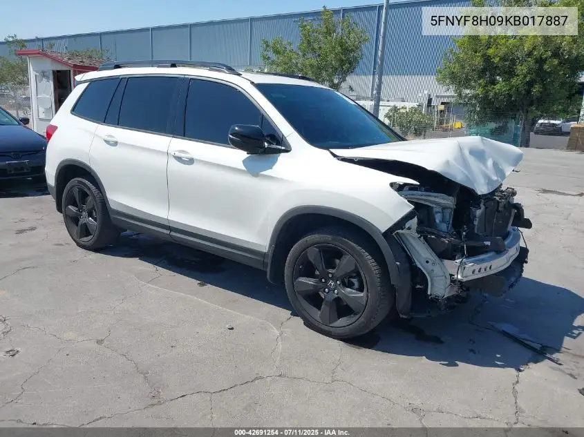 2019 Honda Passport Elite VIN: 5FNYF8H09KB017887 Lot: 42691254