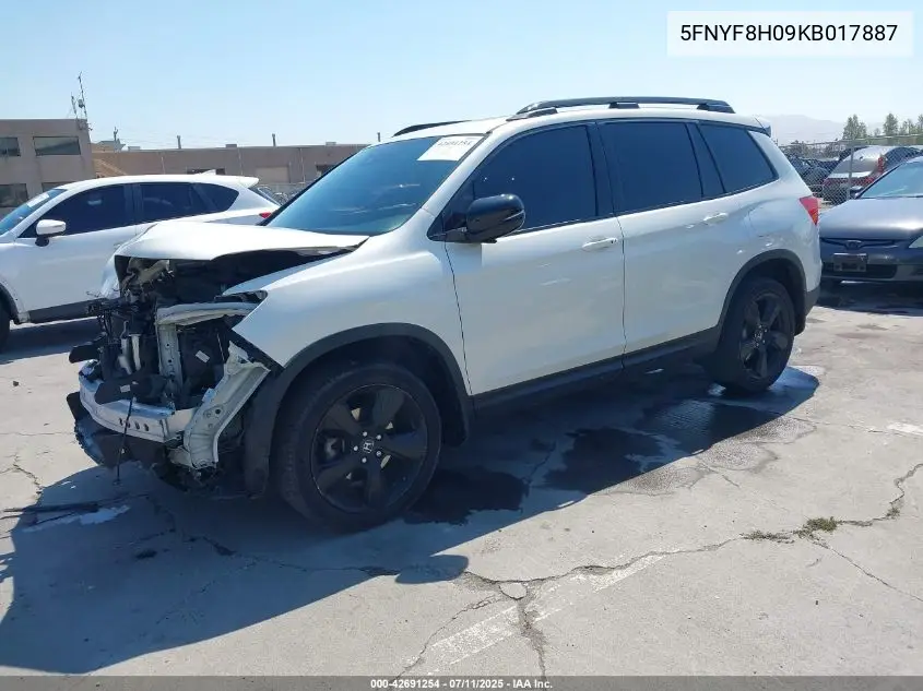 2019 Honda Passport Elite VIN: 5FNYF8H09KB017887 Lot: 42691254
