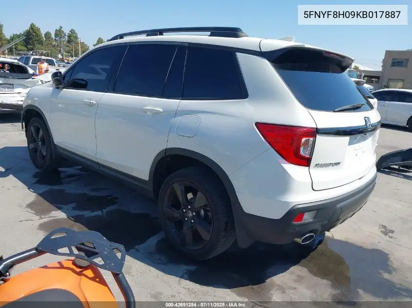2019 Honda Passport Elite VIN: 5FNYF8H09KB017887 Lot: 42691254