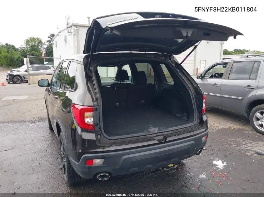 2019 Honda Passport Sport VIN: 5FNYF8H22KB011804 Lot: 42700045