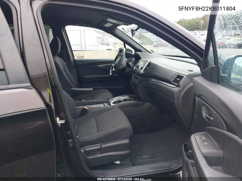 2019 Honda Passport Sport VIN: 5FNYF8H22KB011804 Lot: 42700045