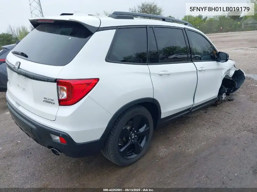 2020 Honda Passport Awd Elite VIN: 5FNYF8H01LB019179 Lot: 42252581