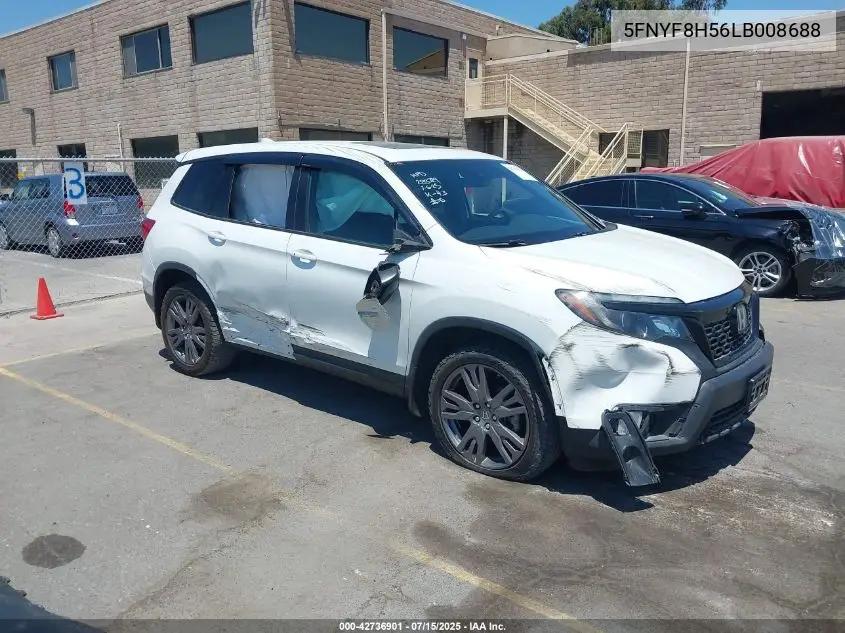 2020 Honda Passport Awd Ex-L VIN: 5FNYF8H56LB008688 Lot: 42736901