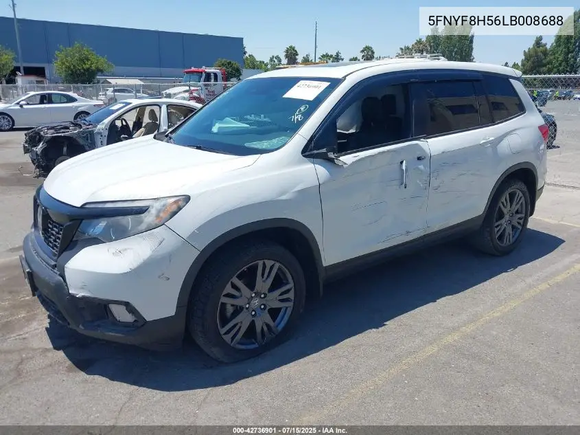 2020 Honda Passport Awd Ex-L VIN: 5FNYF8H56LB008688 Lot: 42736901