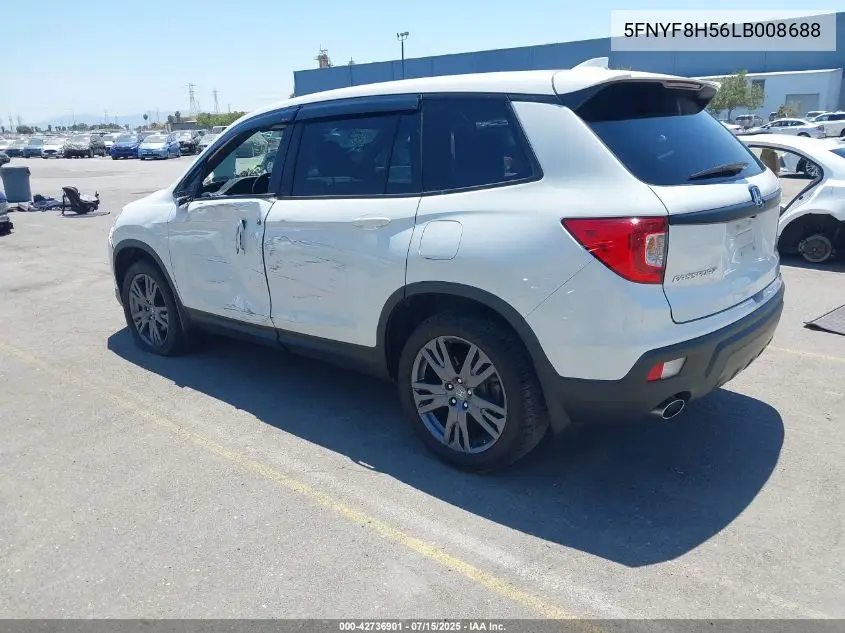 2020 Honda Passport Awd Ex-L VIN: 5FNYF8H56LB008688 Lot: 42736901