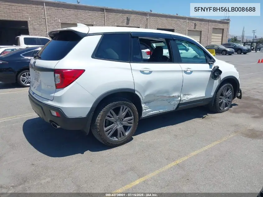 2020 Honda Passport Awd Ex-L VIN: 5FNYF8H56LB008688 Lot: 42736901
