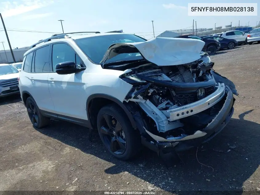 2021 Honda Passport Awd Elite VIN: 5FNYF8H08MB028138 Lot: 42214764