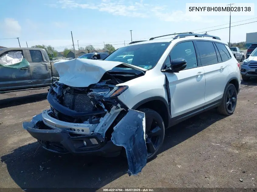 2021 Honda Passport Awd Elite VIN: 5FNYF8H08MB028138 Lot: 42214764