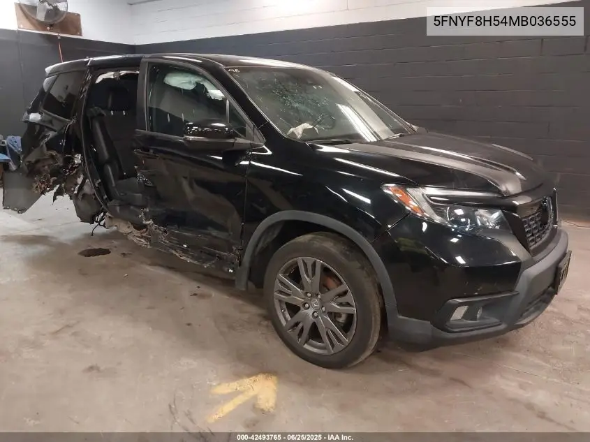 2021 Honda Passport Awd Ex-L VIN: 5FNYF8H54MB036555 Lot: 42493765
