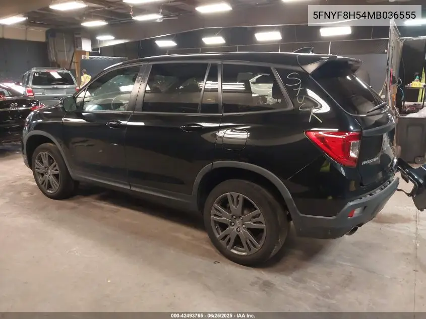 2021 Honda Passport Awd Ex-L VIN: 5FNYF8H54MB036555 Lot: 42493765