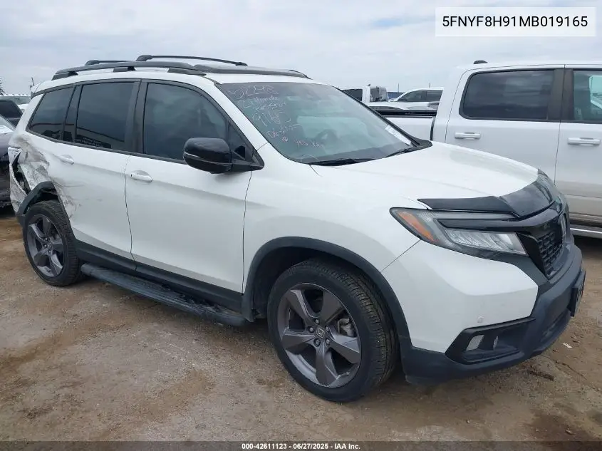 2021 Honda Passport Awd Touring VIN: 5FNYF8H91MB019165 Lot: 42611123