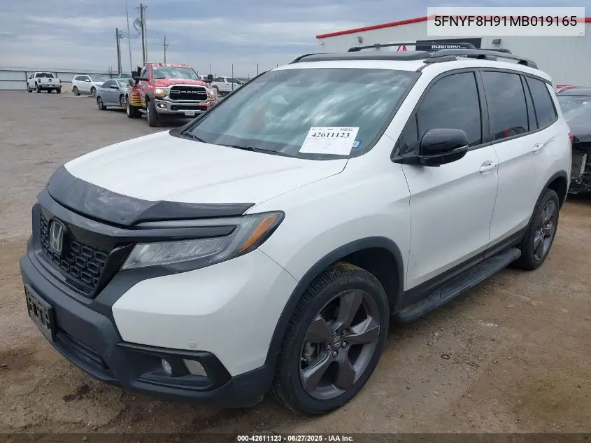 2021 Honda Passport Awd Touring VIN: 5FNYF8H91MB019165 Lot: 42611123