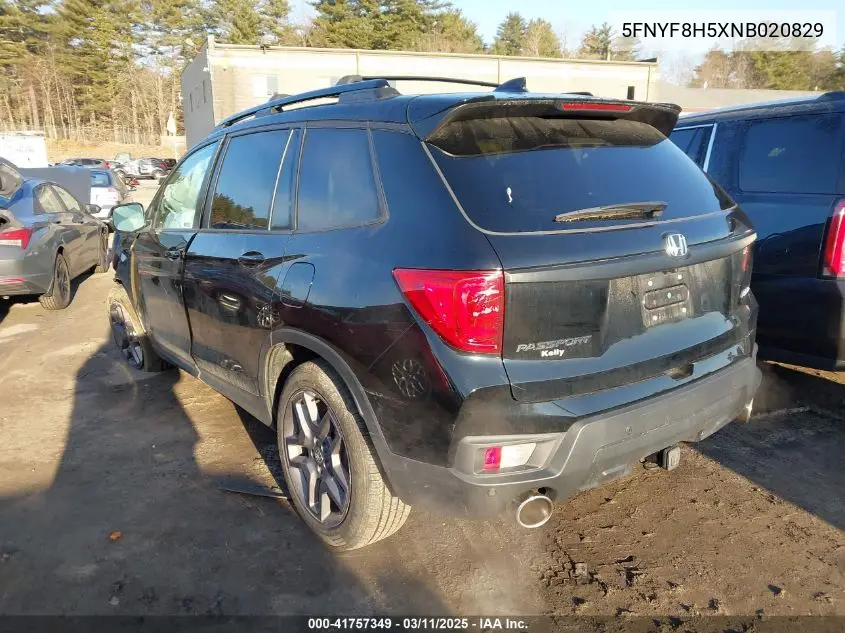 2022 Honda Passport Awd Ex-L VIN: 5FNYF8H5XNB020829 Lot: 41757349