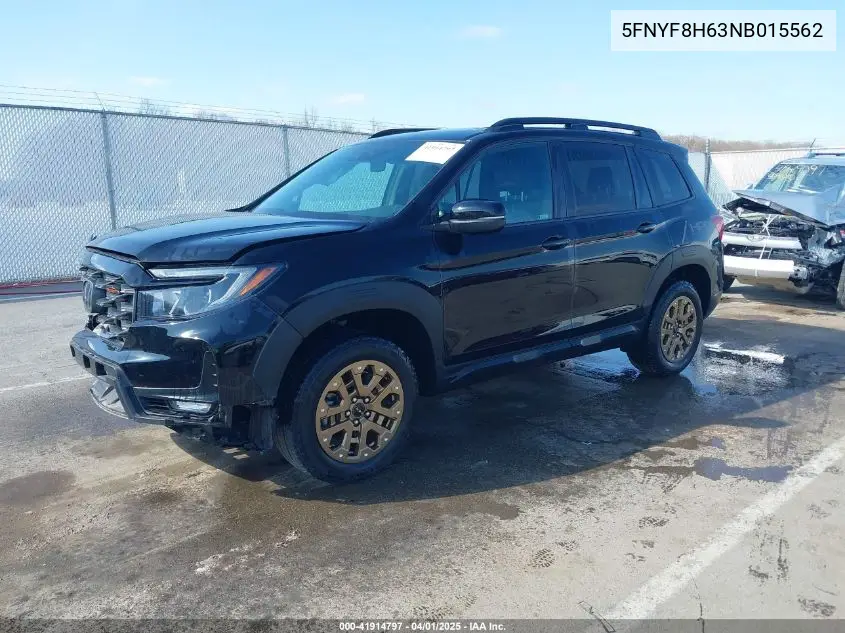 2022 Honda Passport Awd Trailsport VIN: 5FNYF8H63NB015562 Lot: 41914797
