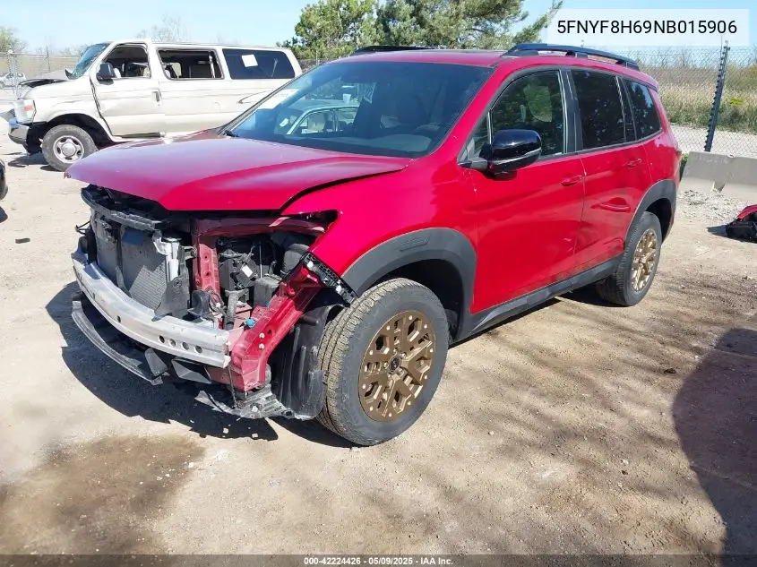 2022 Honda Passport Awd Trailsport VIN: 5FNYF8H69NB015906 Lot: 42224426