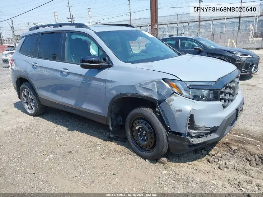 2022 Honda Passport Awd Trailsport VIN: 5FNYF8H68NB026640 Lot: 42746933