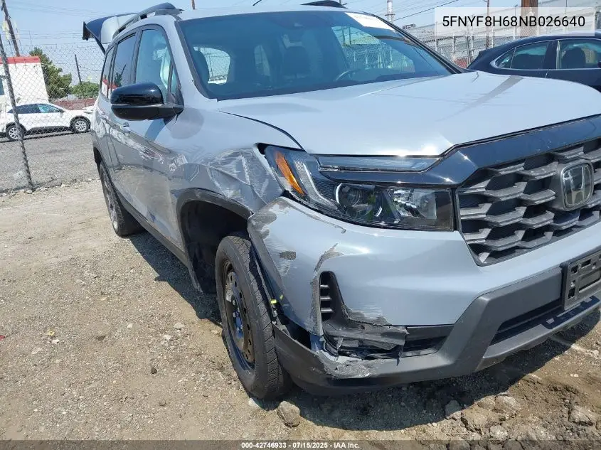 2022 Honda Passport Awd Trailsport VIN: 5FNYF8H68NB026640 Lot: 42746933