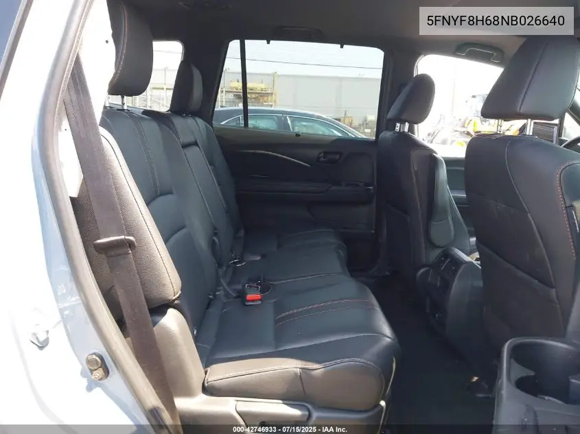 2022 Honda Passport Awd Trailsport VIN: 5FNYF8H68NB026640 Lot: 42746933