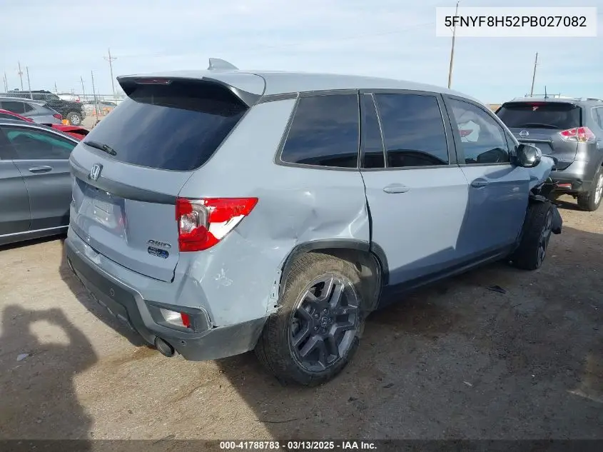 2023 Honda Passport Awd Ex-L VIN: 5FNYF8H52PB027082 Lot: 41788783