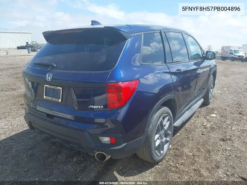 2023 Honda Passport Awd Ex-L VIN: 5FNYF8H57PB004896 Lot: 42184509
