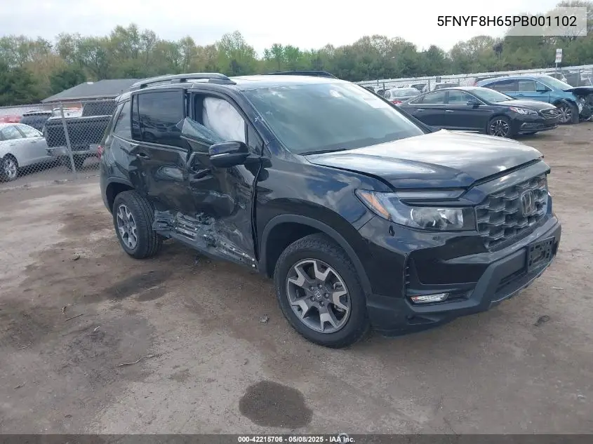 2023 Honda Passport Awd Trailsport VIN: 5FNYF8H65PB001102 Lot: 42215706