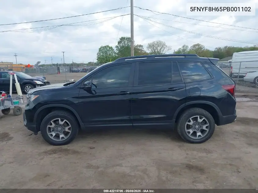 2023 Honda Passport Awd Trailsport VIN: 5FNYF8H65PB001102 Lot: 42215706