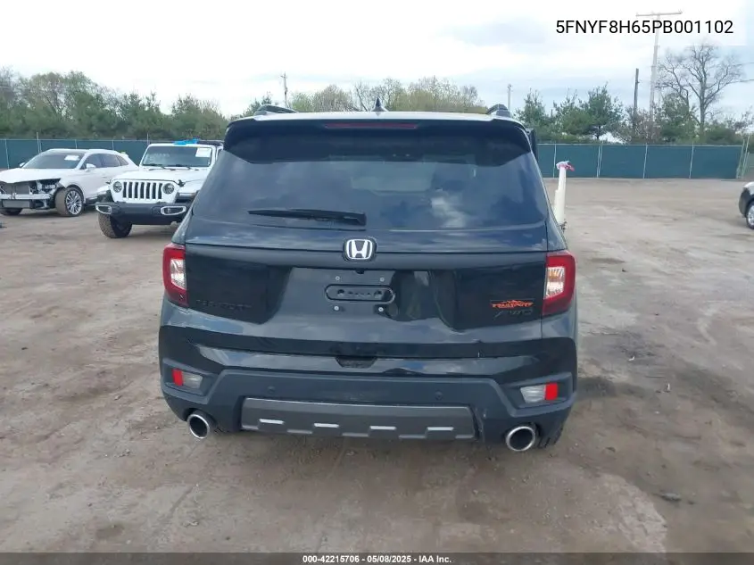 2023 Honda Passport Awd Trailsport VIN: 5FNYF8H65PB001102 Lot: 42215706