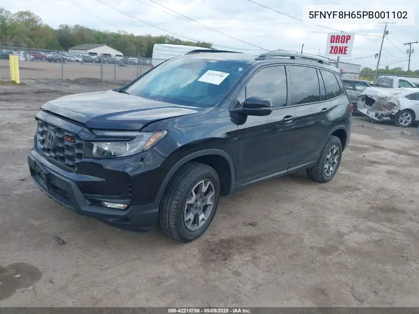 2023 Honda Passport Awd Trailsport VIN: 5FNYF8H65PB001102 Lot: 42215706