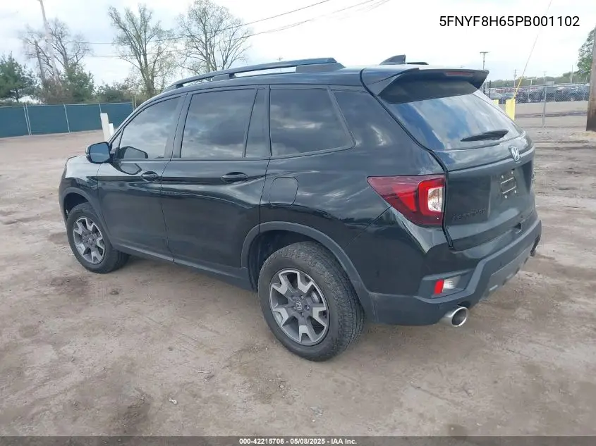 2023 Honda Passport Awd Trailsport VIN: 5FNYF8H65PB001102 Lot: 42215706