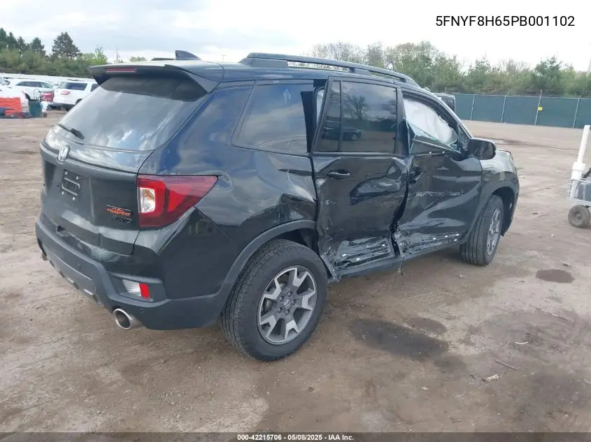 2023 Honda Passport Awd Trailsport VIN: 5FNYF8H65PB001102 Lot: 42215706