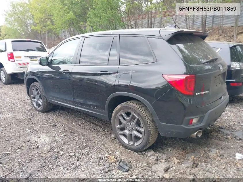 2023 Honda Passport Awd Ex-L VIN: 5FNYF8H53PB011859 Lot: 42242513