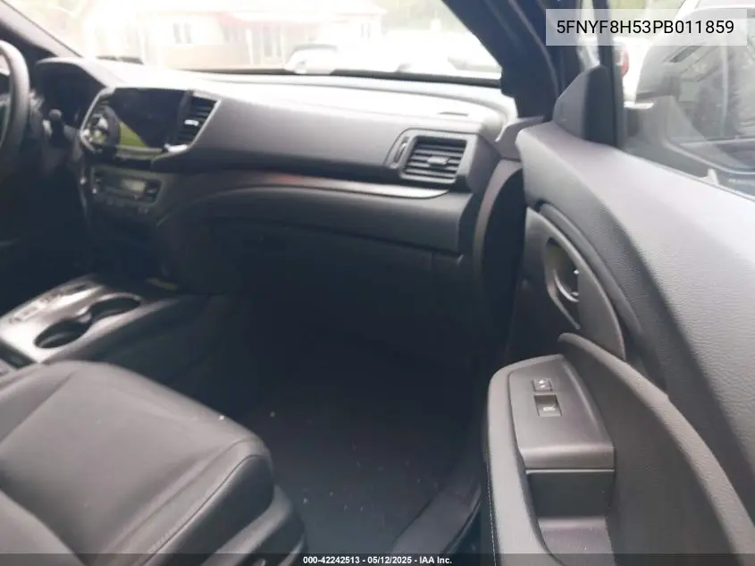 2023 Honda Passport Awd Ex-L VIN: 5FNYF8H53PB011859 Lot: 42242513