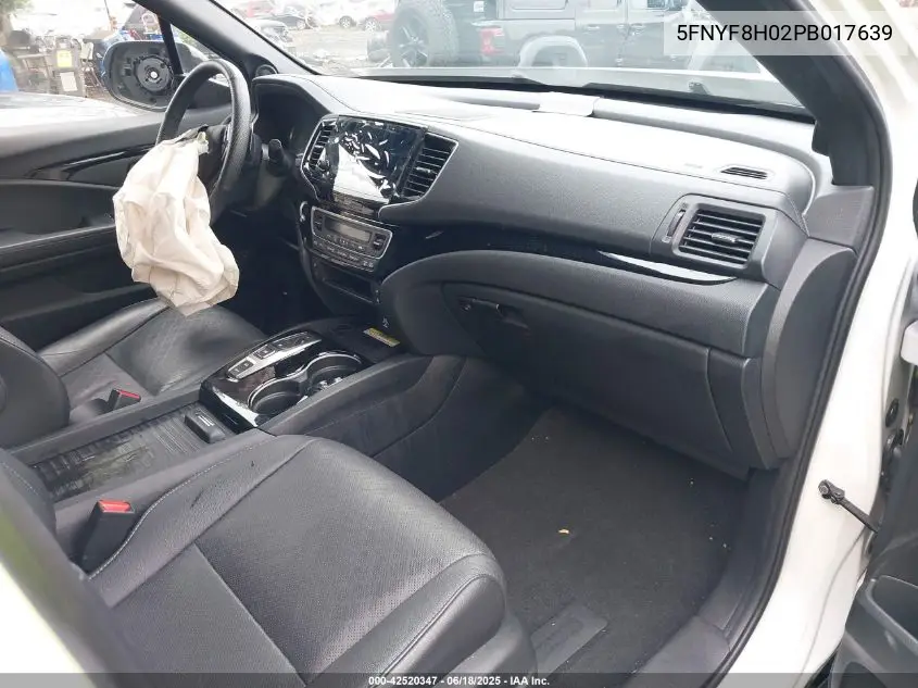 2023 Honda Passport Awd Elite VIN: 5FNYF8H02PB017639 Lot: 42520347
