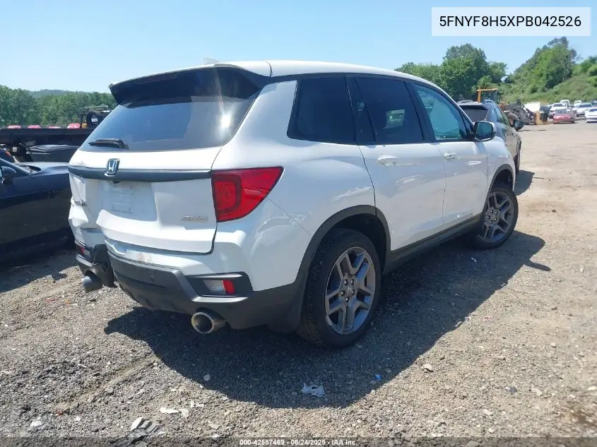 2023 Honda Passport Awd Ex-L VIN: 5FNYF8H5XPB042526 Lot: 42557469