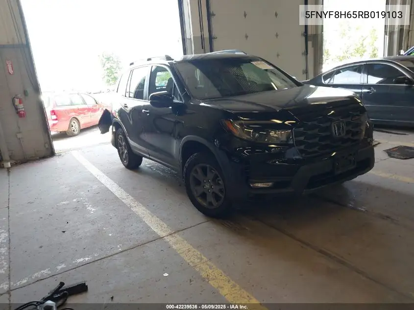 2024 Honda Passport Awd Trailsport VIN: 5FNYF8H65RB019103 Lot: 42239536
