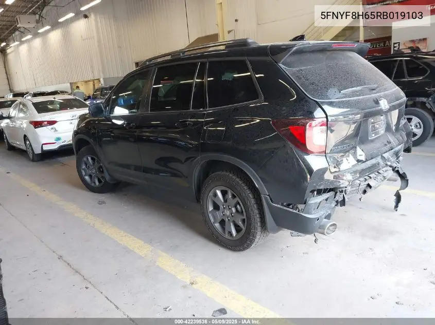2024 Honda Passport Awd Trailsport VIN: 5FNYF8H65RB019103 Lot: 42239536