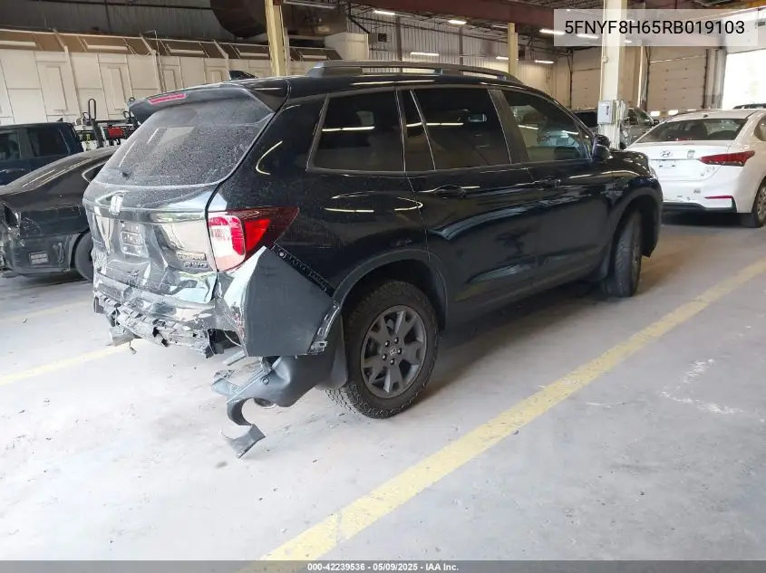 2024 Honda Passport Awd Trailsport VIN: 5FNYF8H65RB019103 Lot: 42239536