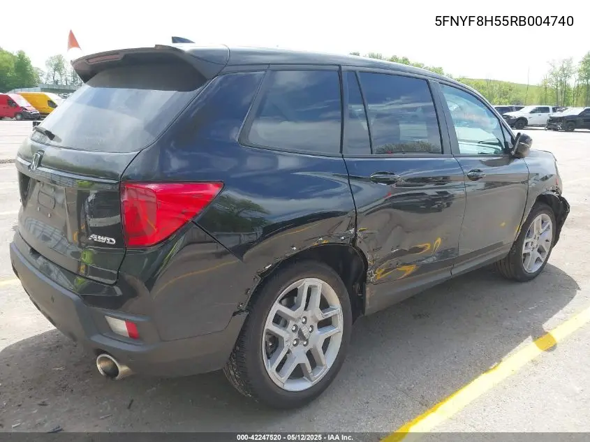 2024 Honda Passport Awd Ex-L VIN: 5FNYF8H55RB004740 Lot: 42247520