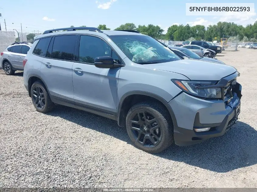 2024 Honda Passport Awd Black VIN: 5FNYF8H86RB022593 Lot: 42587571