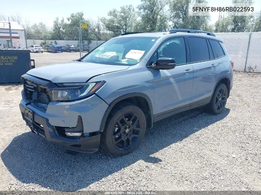 2024 Honda Passport Awd Black VIN: 5FNYF8H86RB022593 Lot: 42587571