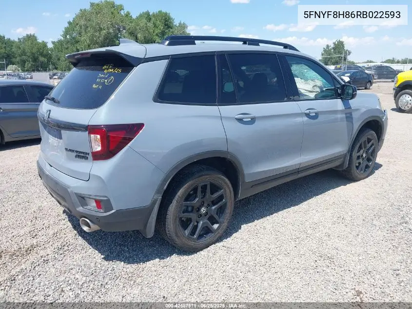 2024 Honda Passport Awd Black VIN: 5FNYF8H86RB022593 Lot: 42587571