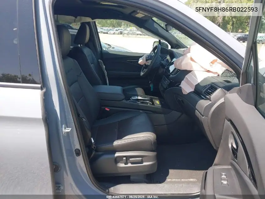 2024 Honda Passport Awd Black VIN: 5FNYF8H86RB022593 Lot: 42587571