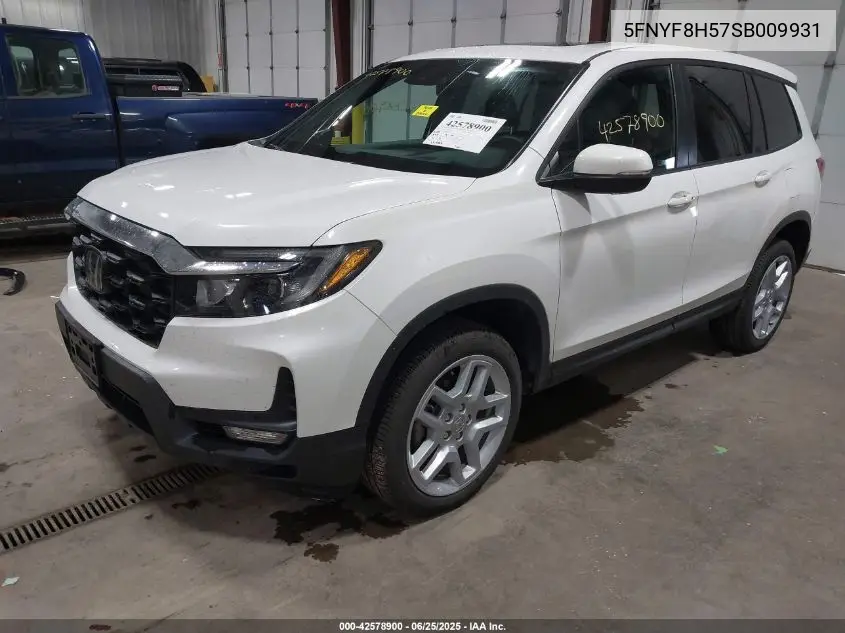 2025 Honda Passport Awd Ex-L VIN: 5FNYF8H57SB009931 Lot: 42578900